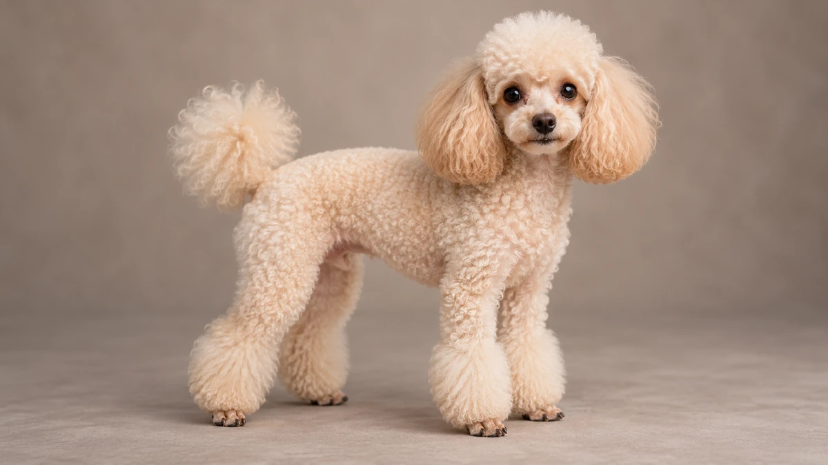 Toy poodle köpek — krem rengi