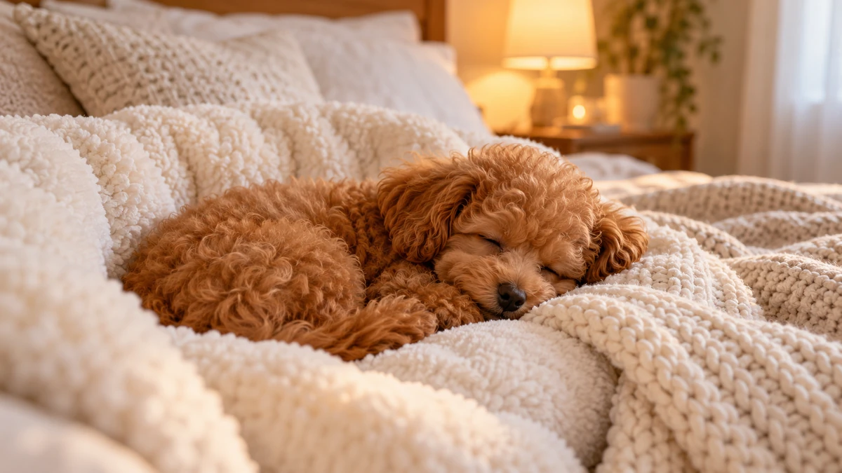 Toy poodle ilan — uyuyan toy poodle yavru ilan fotoğrafı